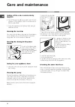 Preview for 10 page of Hotpoint AQUALTIS AQ7L 092 U Instructions For Installation And Use Manual