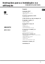 Preview for 25 page of Hotpoint AQUALTIS AQ7L 092 U Instructions For Installation And Use Manual