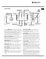 Предварительный просмотр 7 страницы Hotpoint AQUALTIS AQ7L49I Instructions For Installation And Use Manual