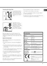 Предварительный просмотр 3 страницы Hotpoint AQUALTIS AQ83F 49 Instructions For Installation And Use Manual