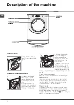 Предварительный просмотр 4 страницы Hotpoint AQUALTIS AQ83F 49 Instructions For Installation And Use Manual