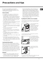 Предварительный просмотр 9 страницы Hotpoint AQUALTIS AQ83F 49 Instructions For Installation And Use Manual