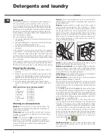 Preview for 8 page of Hotpoint AQUALTIS AQ93F 29 Instructions For Installation And Use Manual