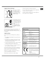 Preview for 15 page of Hotpoint AQUALTIS AQ93F 29 Instructions For Installation And Use Manual