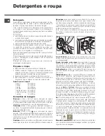 Preview for 20 page of Hotpoint AQUALTIS AQ93F 29 Instructions For Installation And Use Manual