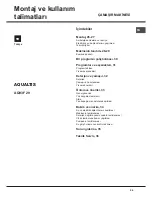 Preview for 25 page of Hotpoint AQUALTIS AQ93F 29 Instructions For Installation And Use Manual