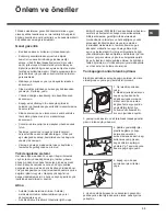 Preview for 33 page of Hotpoint AQUALTIS AQ93F 29 Instructions For Installation And Use Manual