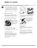 Preview for 34 page of Hotpoint AQUALTIS AQ93F 29 Instructions For Installation And Use Manual