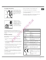 Предварительный просмотр 3 страницы Hotpoint AQUALTIS AQ93F 69 Instructions For Installation And Use Manual