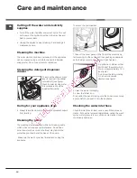 Предварительный просмотр 10 страницы Hotpoint AQUALTIS AQ93F 69 Instructions For Installation And Use Manual