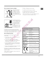 Предварительный просмотр 15 страницы Hotpoint AQUALTIS AQ93F 69 Instructions For Installation And Use Manual