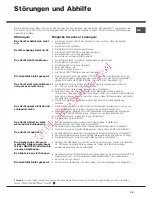 Предварительный просмотр 35 страницы Hotpoint AQUALTIS AQ93F 69 Instructions For Installation And Use Manual