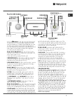 Предварительный просмотр 7 страницы Hotpoint Aqualtis AQ9D 69 S Instructions For Installation And Use Manual