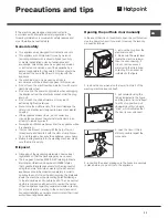 Предварительный просмотр 11 страницы Hotpoint AQUALTIS AQ9L 292 I Instructions For Installation And Use Manual