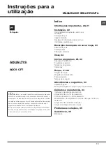 Preview for 19 page of Hotpoint AQUALTIS AQC9 CF7 Instruction Booklet