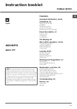 Preview for 37 page of Hotpoint AQUALTIS AQC9 CF7 Instruction Booklet