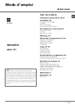 Preview for 55 page of Hotpoint AQUALTIS AQC9 CF7 Instruction Booklet