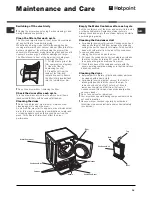 Preview for 16 page of Hotpoint Aqualtis AQCF 852 BI Instruction Booklet