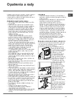 Предварительный просмотр 33 страницы Hotpoint AQUALTIS AQD970D 49 Instructions For Installation And Use Manual