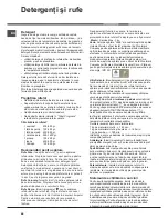 Preview for 68 page of Hotpoint AQUALTIS AQD970D 49 Instructions For Installation And Use Manual