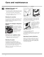 Preview for 4 page of Hotpoint AQUALTIS AQD970L 49 Instructions For Installation And Use Manual