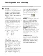 Preview for 10 page of Hotpoint AQUALTIS AQD970L 49 Instructions For Installation And Use Manual