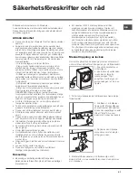 Предварительный просмотр 41 страницы Hotpoint AQUALTIS AQD970L 49 Instructions For Installation And Use Manual