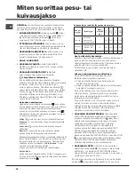 Preview for 56 page of Hotpoint AQUALTIS AQD970L 49 Instructions For Installation And Use Manual