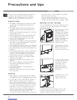 Предварительный просмотр 12 страницы Hotpoint AQUALTIS AQGMD 149 Instruction Booklet