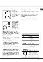 Предварительный просмотр 19 страницы Hotpoint AQUALTIS AQLF9D 69 U Instructions for  and use Instructions For Installation And Use Manual