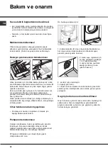 Предварительный просмотр 44 страницы Hotpoint AQUALTIS AQLF9D 69 U Instructions for  and use Instructions For Installation And Use Manual