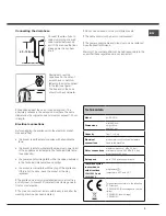 Предварительный просмотр 3 страницы Hotpoint AQUALTIS AQSD 291 U Instructions For Installation And Use Manual