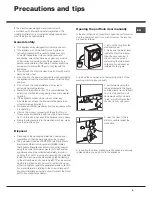 Предварительный просмотр 9 страницы Hotpoint AQUALTIS AQSD 291 U Instructions For Installation And Use Manual