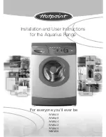 Hotpoint aquarius extra WMA42 Installation And User Instructions Manual предпросмотр