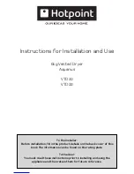 Preview for 1 page of Hotpoint Aquarius VTD00 Instructions For Installation And Use Manual