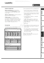 Preview for 11 page of Hotpoint Aquarius+ VTD60 Instructions For Installation And Use Manual