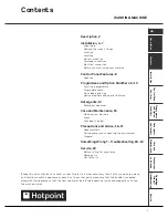 Предварительный просмотр 3 страницы Hotpoint Aquarius WF560 Instructions for  and use Instructions For Installation And Use Manual