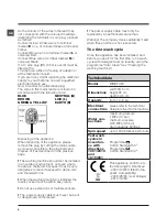 Предварительный просмотр 4 страницы Hotpoint Aquarius wmaqf 621 Instructions For Use Manual