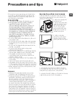 Предварительный просмотр 7 страницы Hotpoint Aquarius wmaqf 621 Instructions For Use Manual