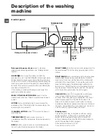 Предварительный просмотр 8 страницы Hotpoint Aquarius wmaqf 621 Instructions For Use Manual