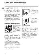 Предварительный просмотр 6 страницы Hotpoint Aquarius wmsaqg 621 Instructions For Use Manual