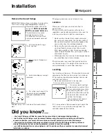 Preview for 5 page of Hotpoint Aquarius WT540 Installation And Troubleshooting Manual