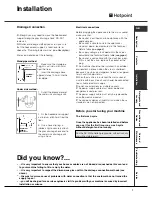 Preview for 7 page of Hotpoint Aquarius WT540 Installation And Troubleshooting Manual