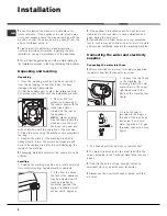 Предварительный просмотр 4 страницы Hotpoint AQXD 169 Instructions For Installation And Use Manual