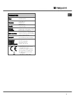 Preview for 5 page of Hotpoint AQXGD 169 PM Instruction Booklet