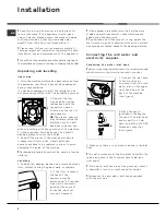 Предварительный просмотр 4 страницы Hotpoint AQXXF 149 PM Instructions For Installation And Use Manual