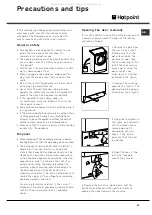 Предварительный просмотр 13 страницы Hotpoint AQXXL 129 PO Instructions For Installation And Use Manual