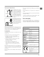 Предварительный просмотр 39 страницы Hotpoint ARTXD 129 Installation Instructions And Operation Manual