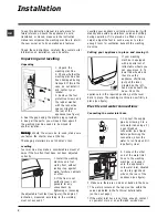 Предварительный просмотр 2 страницы Hotpoint ARTXF 109 Instructions For Use Manual