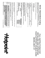 Hotpoint BD31 Installating And Operation Manual предпросмотр